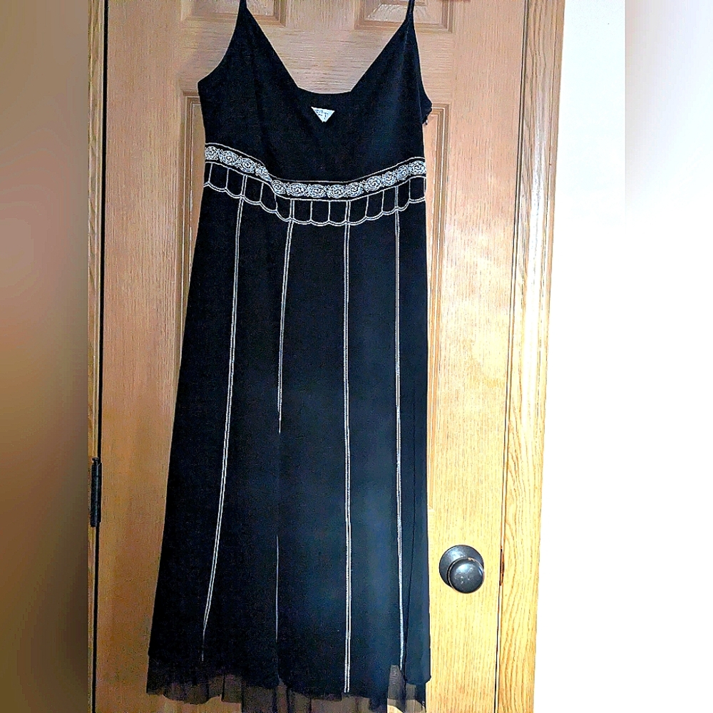 Black & White Ann Taylor spaghetti strap dress, Sz 8